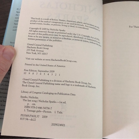 The Last Song by: Nicholas Sparks hardback book - Picture 3 of 7